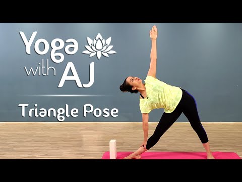 Triangle Pose - Step By Step | Trikonasana | Yoga For Beginners - Yoga With AJ