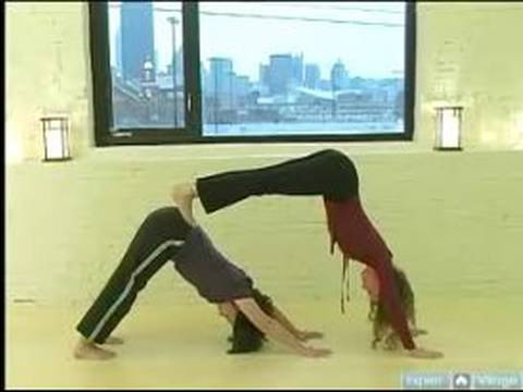 Partner Yoga Positions : Double Downward Dog Pose for: Partner Yoga Positions
